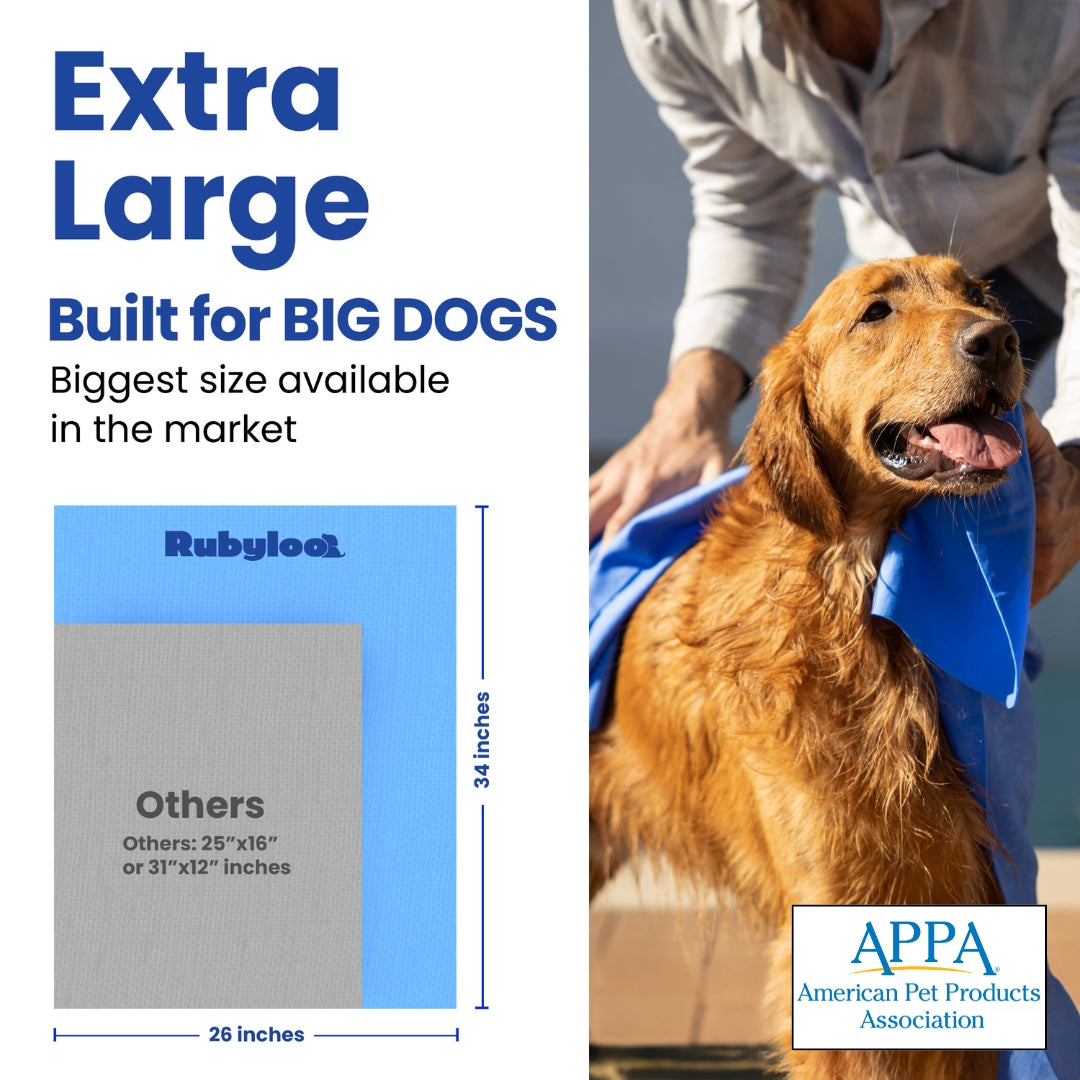 Rubyloo Dog Drying Shammy Towel 2 Pack 34 x 26
