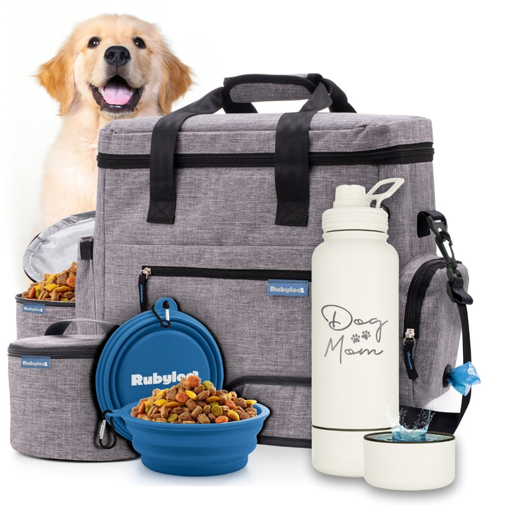 Original Doggy Bag™ & Water Bottle with Attached Dog Bowl