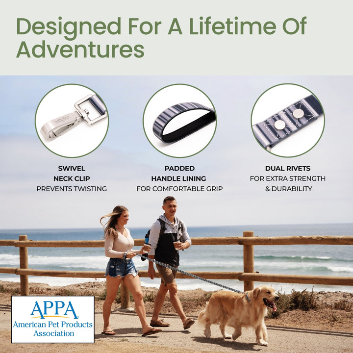 Waterproof Dog Collar & 6 ft Leash Set: Teal
